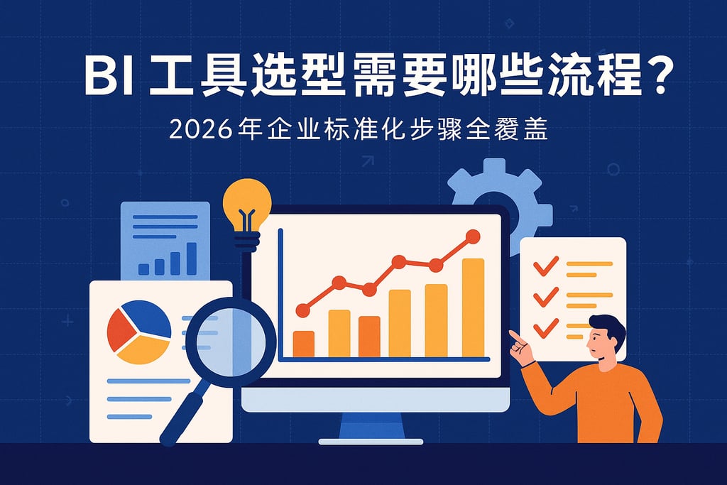 BI工具选型需要哪些流程？2026年企业标准化步骤全覆盖