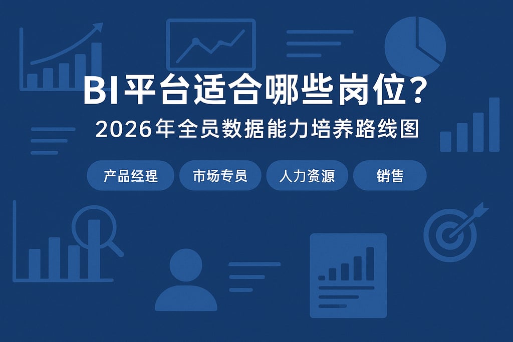 BI平台适合哪些岗位？2026年全员数据能力培养路线图