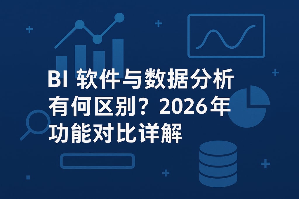 BI软件与数据分析有何区别？2026年功能对比详解