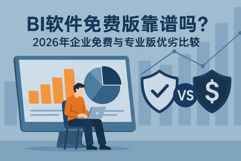 BI软件免费版靠谱吗？2026年企业免费与专业版优劣比较