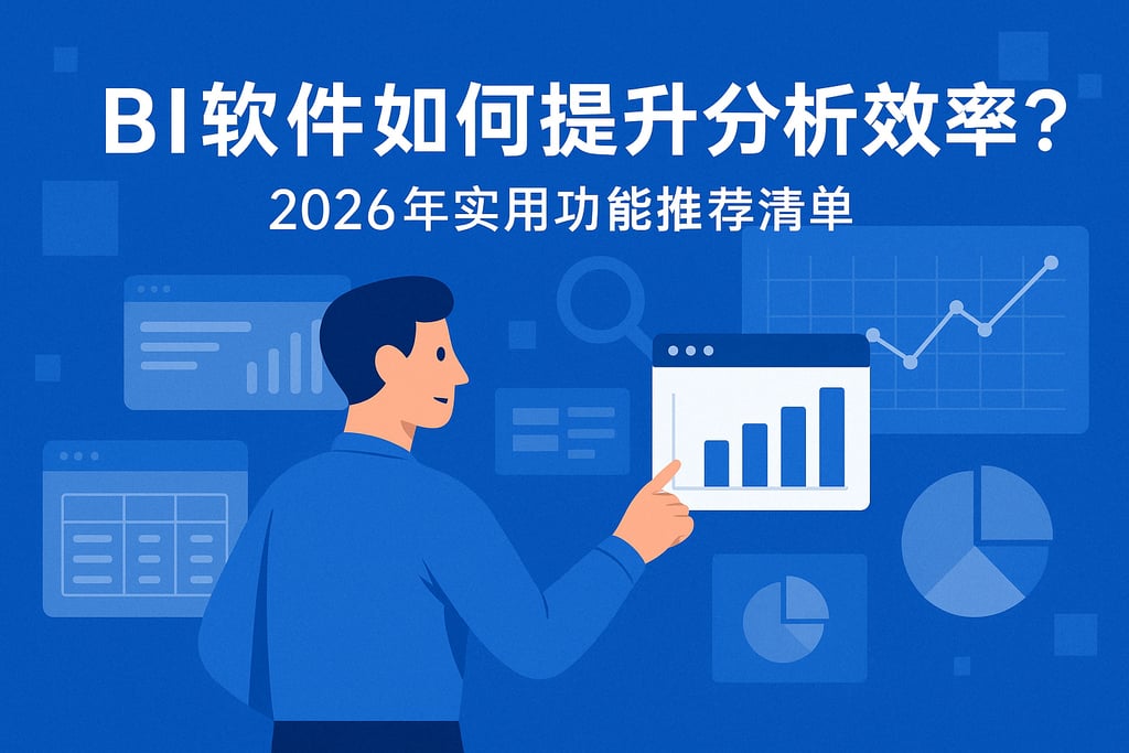 BI软件如何提升分析效率？2026年实用功能推荐清单