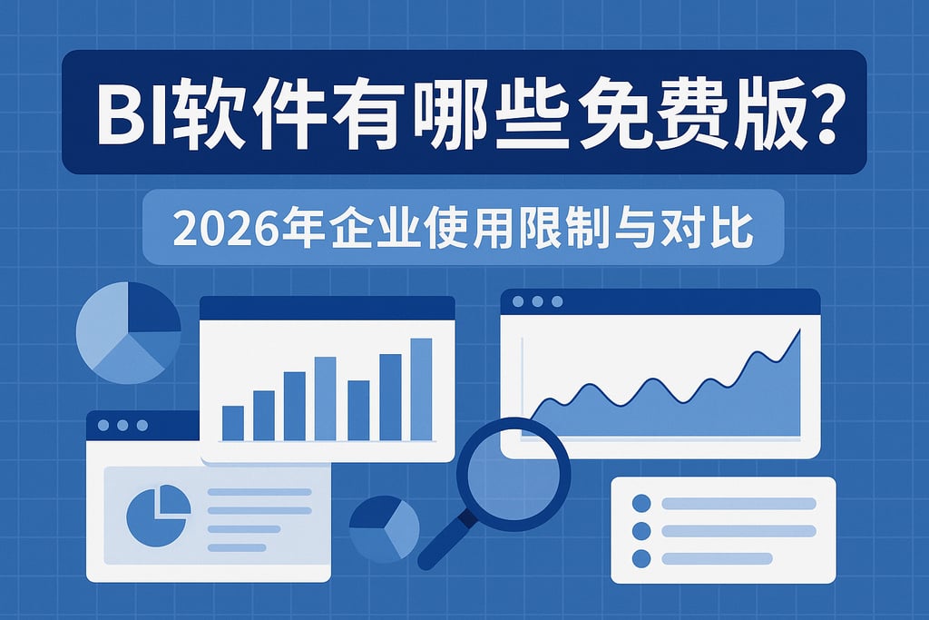 BI软件有哪些免费版？2026年企业使用限制与对比