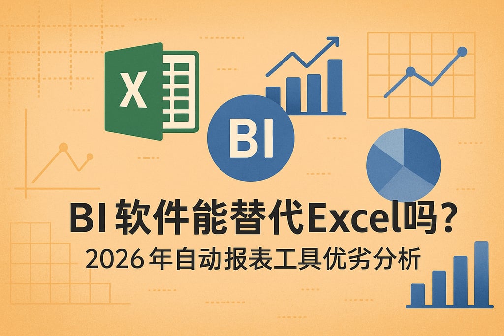 BI软件能替代Excel吗？2026年自动报表工具优劣分析