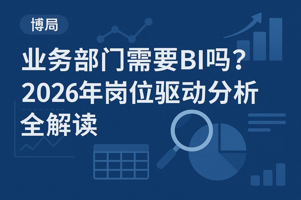 业务部门需要BI吗？2026年岗位驱动分析全解读
