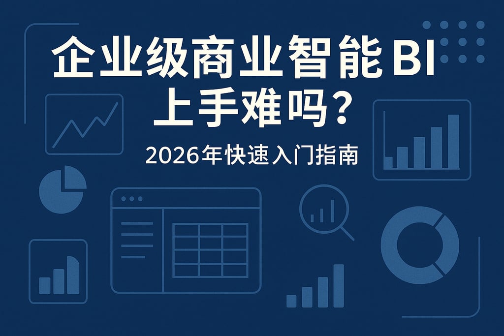 企业级商业智能BI上手难吗？2026年快速入门指南