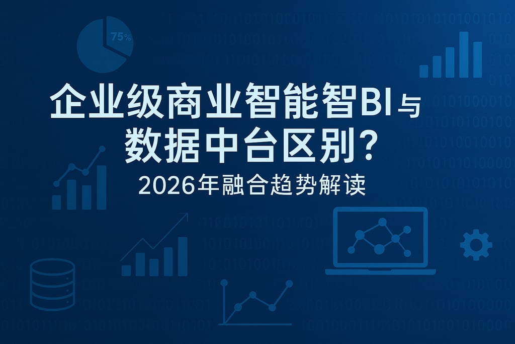 企业级商业智能BI与数据中台区别？2026年融合趋势解读