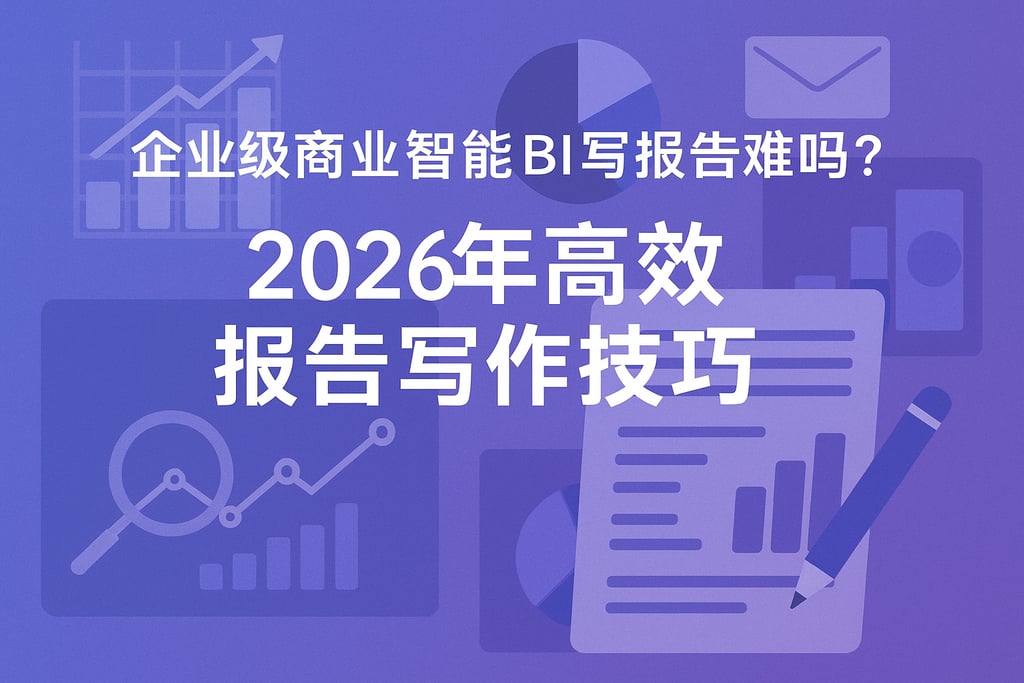 企业级商业智能BI写报告难吗？2026年高效报告写作技巧