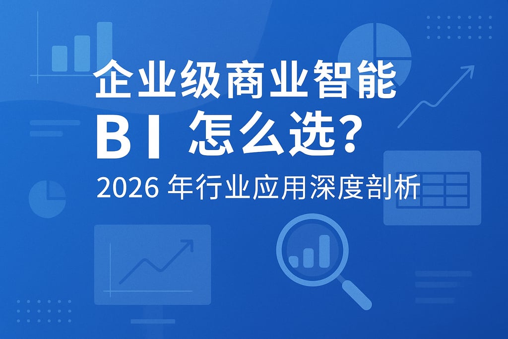 企业级商业智能BI怎么选？2026年行业应用深度剖析