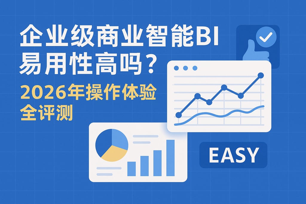 企业级商业智能BI易用性高吗？2026年操作体验全评测
