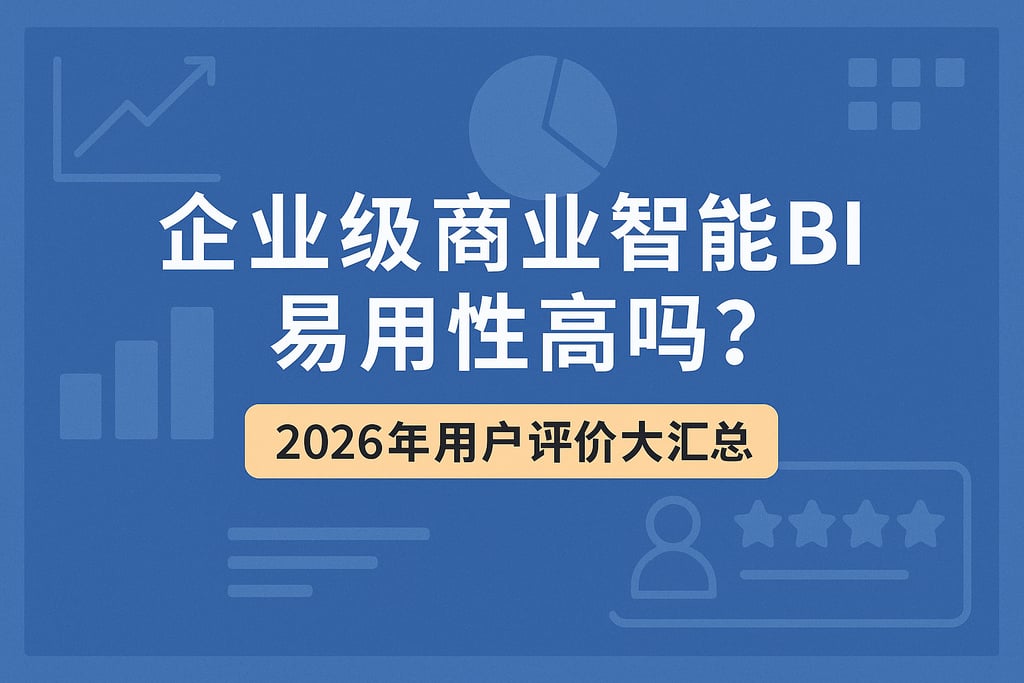企业级商业智能BI易用性高吗？2026年用户评价大汇总