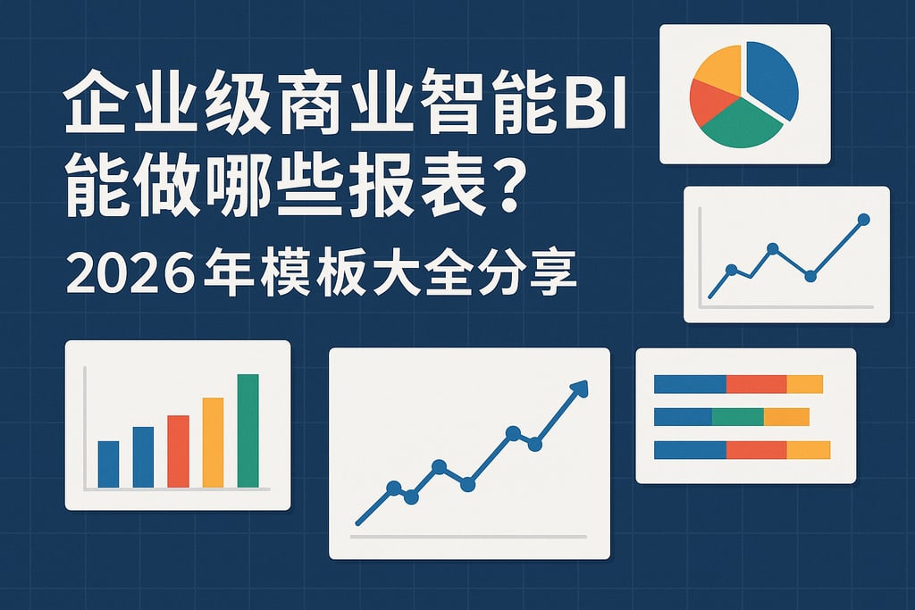 企业级商业智能BI能做哪些报表？2026年模板大全分享