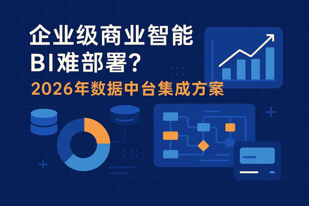 企业级商业智能BI难部署？2026年数据中台集成方案