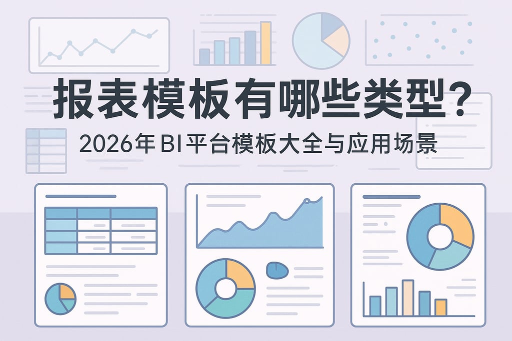 报表模板有哪些类型？2026年BI平台模板大全与应用场景