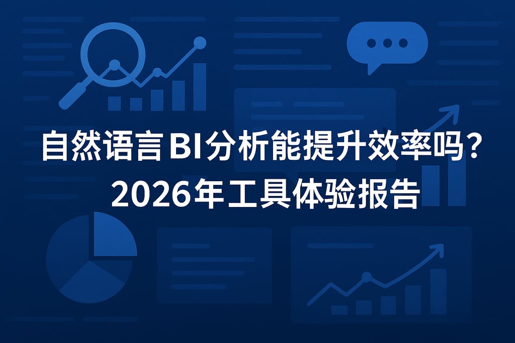 自然语言BI分析能提升效率吗？2026年工具体验报告