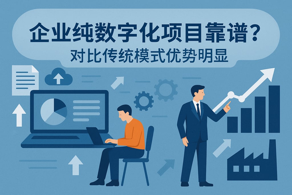 企业纯数字化项目靠谱吗？对比传统模式优势明显