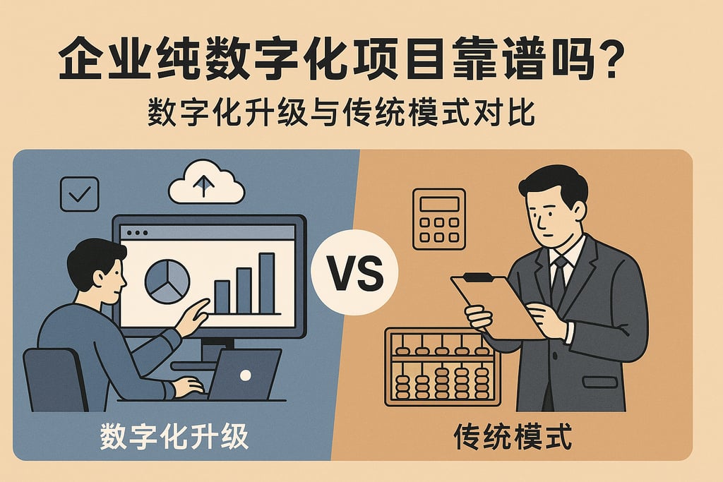企业纯数字化项目靠谱吗？数字化升级与传统模式对比