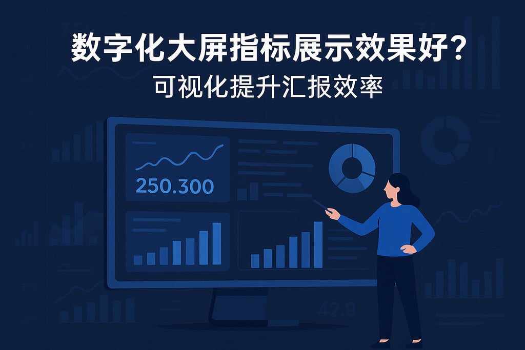 数字化大屏指标展示效果好？可视化提升汇报效率