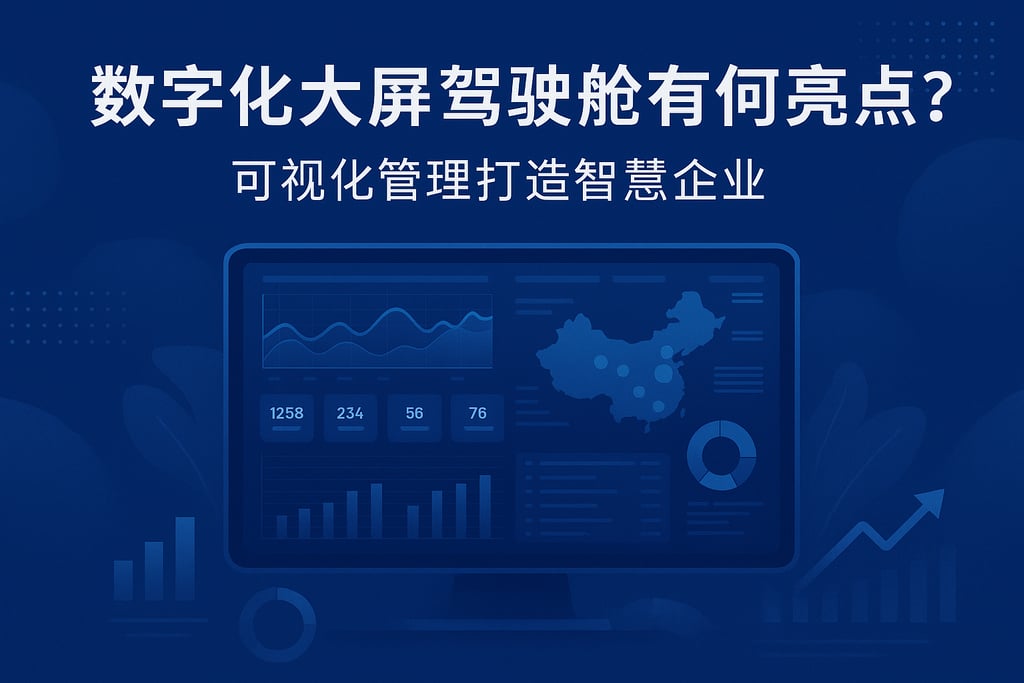 数字化大屏驾驶舱有何亮点？可视化管理打造智慧企业