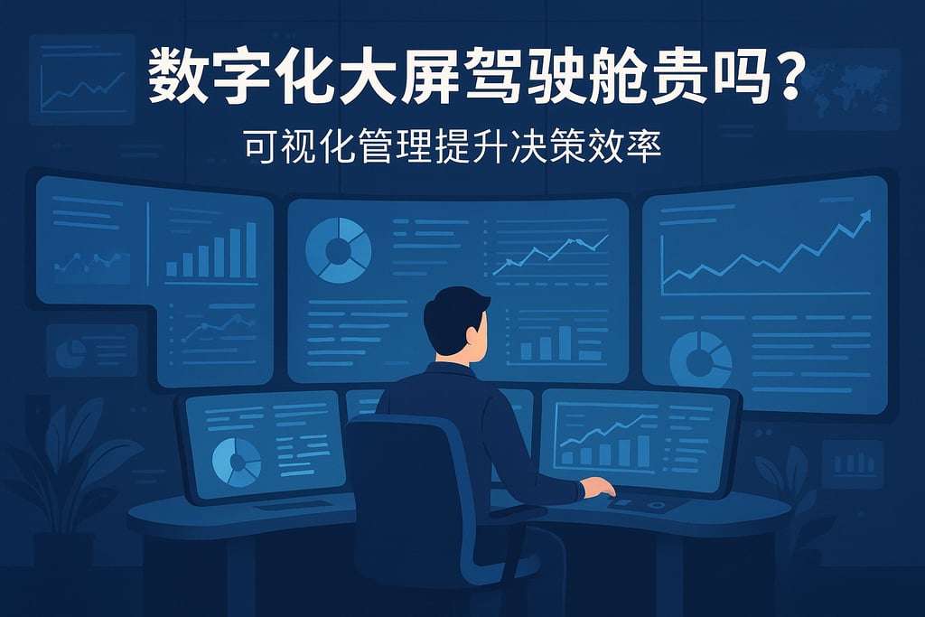 数字化大屏驾驶舱贵吗？可视化管理提升决策效率