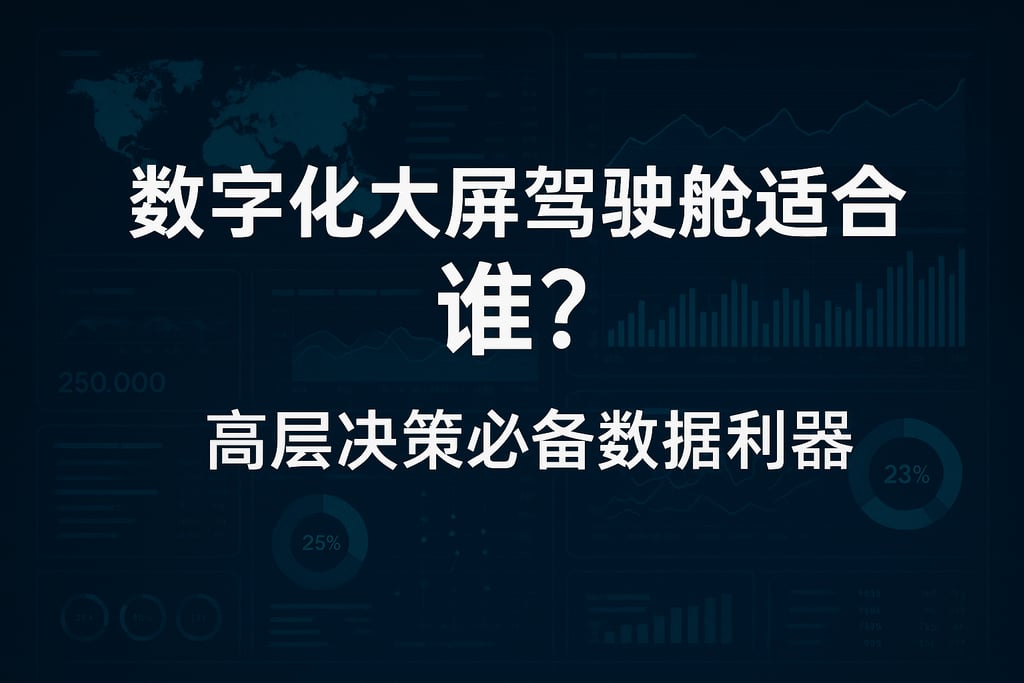 数字化大屏驾驶舱适合谁？高层决策必备数据利器