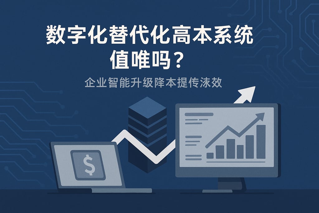数字化替代高成本系统值吗？企业智能升级降本增效