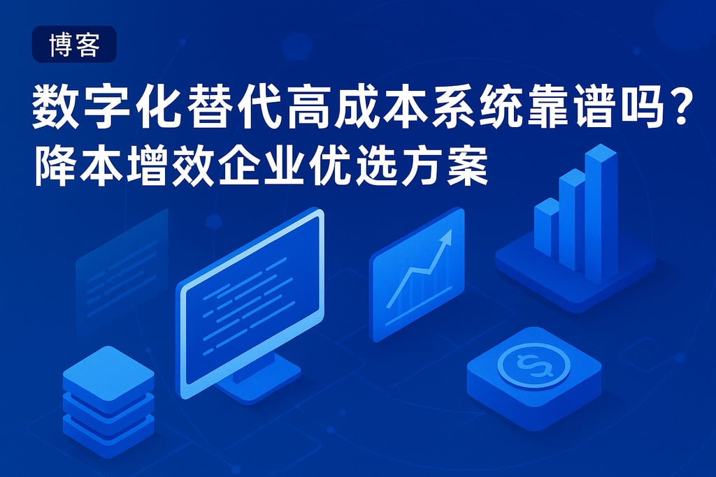 数字化替代高成本系统靠谱吗？降本增效企业优选方案