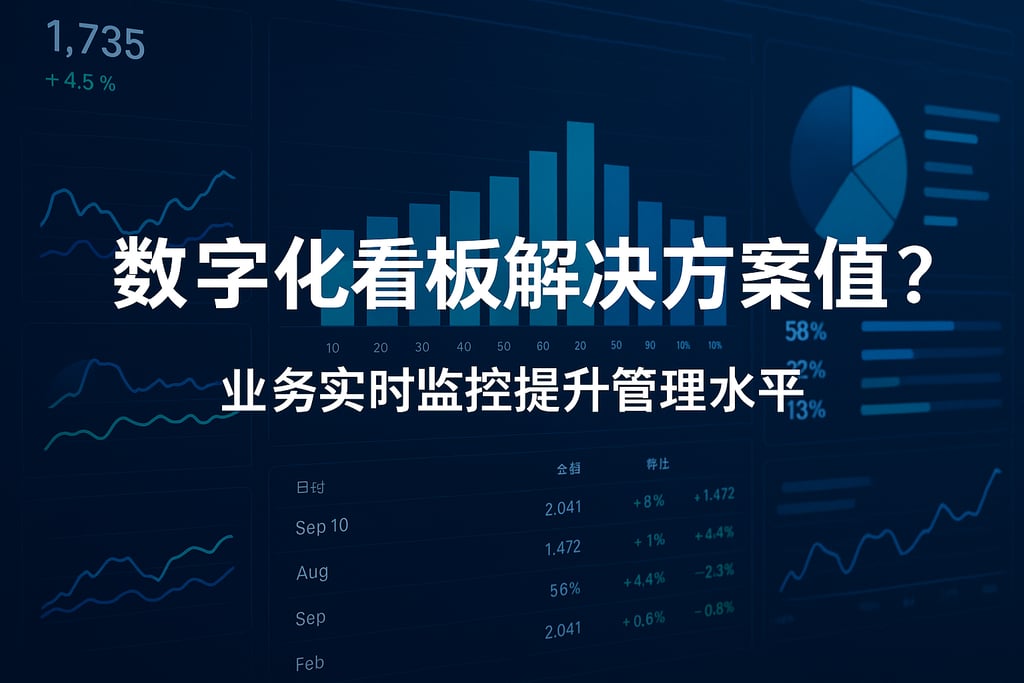 数字化看板解决方案值不值？业务实时监控提升管理水平