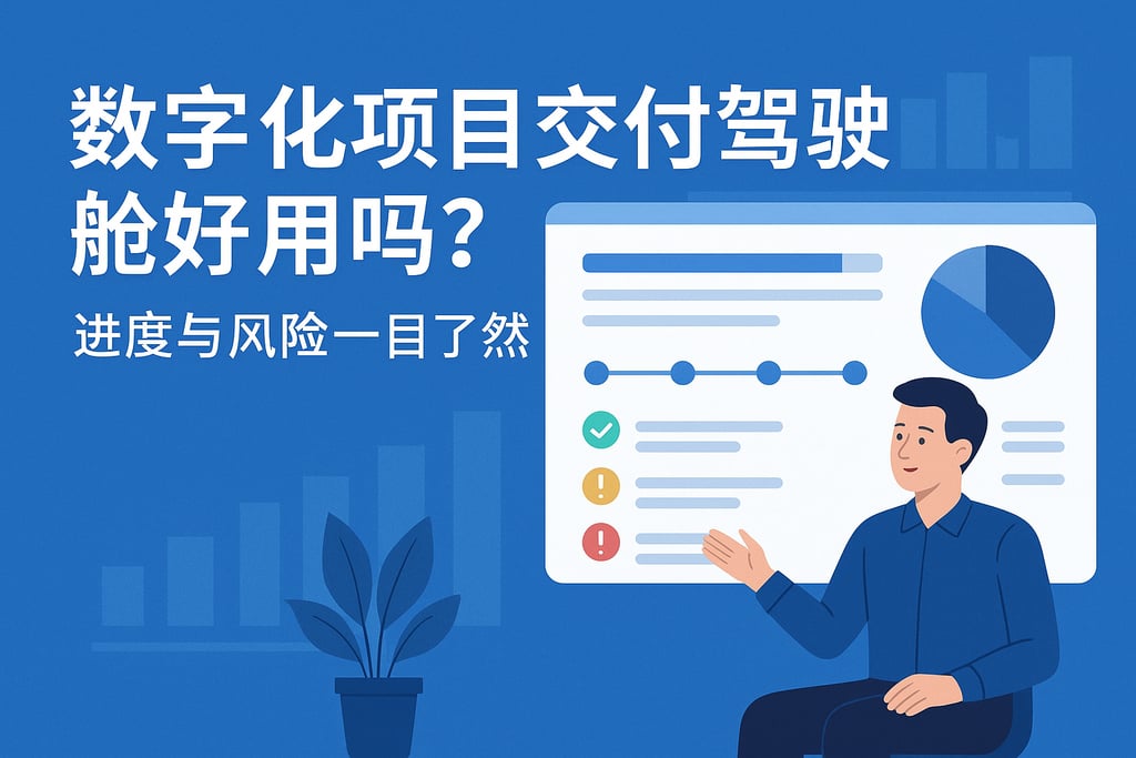 数字化项目交付驾驶舱好用吗？进度与风险一目了然。