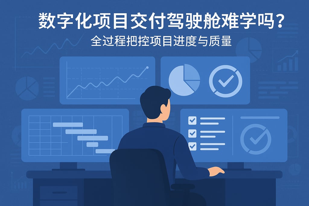 数字化项目交付驾驶舱难学吗？全流程把控项目进度与质量