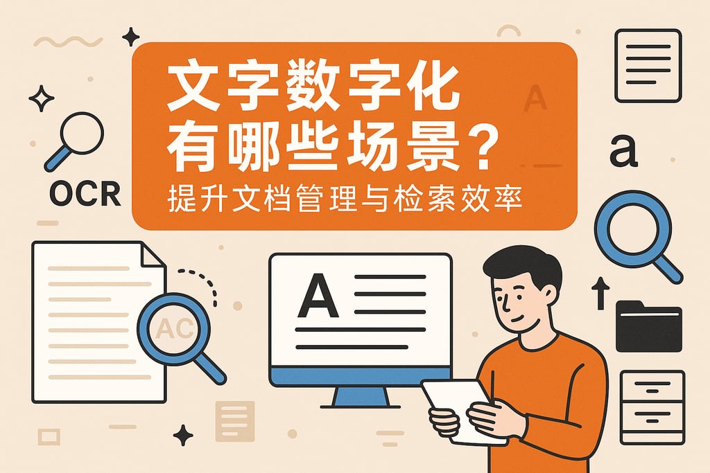 文字数字化有哪些场景？提升文档管理与检索效率
