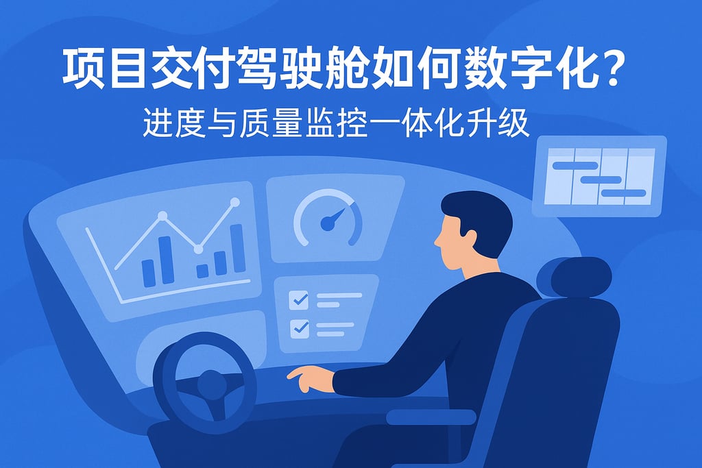 项目交付驾驶舱如何数字化？进度与质量监控一体化升级