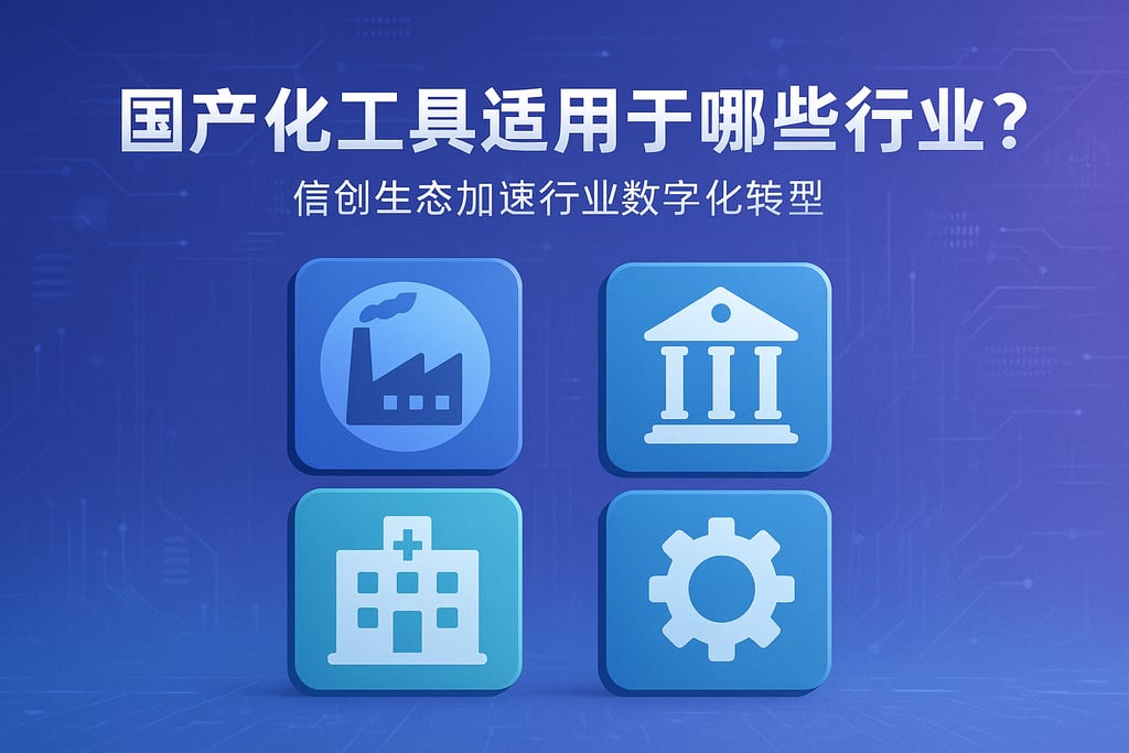 国产化工具适用于哪些行业？信创生态加速行业数字化转型