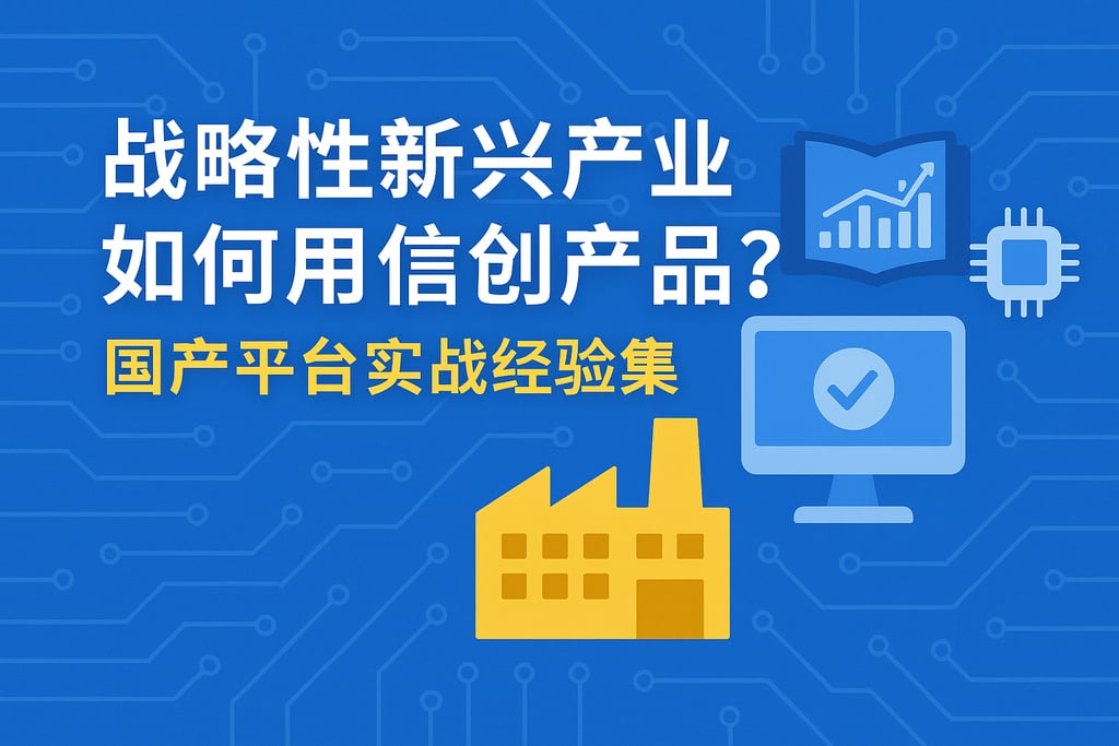 战略性新兴产业如何用信创产品？国产平台实战经验集