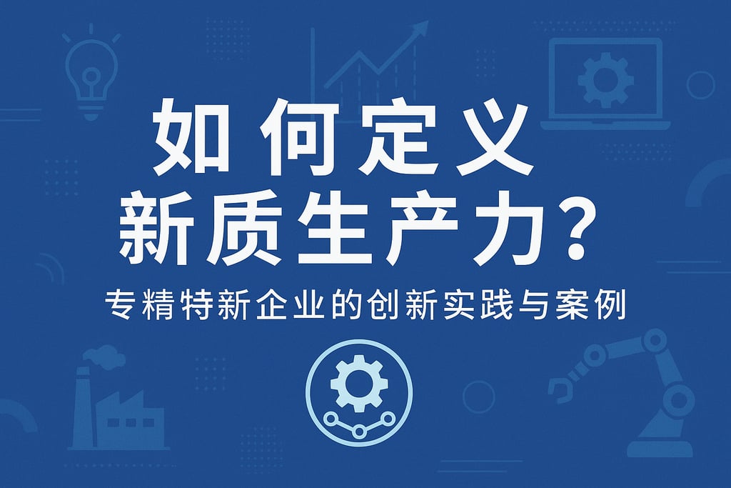 新质生产力如何定义？专精特新企业的创新实践与案例分析