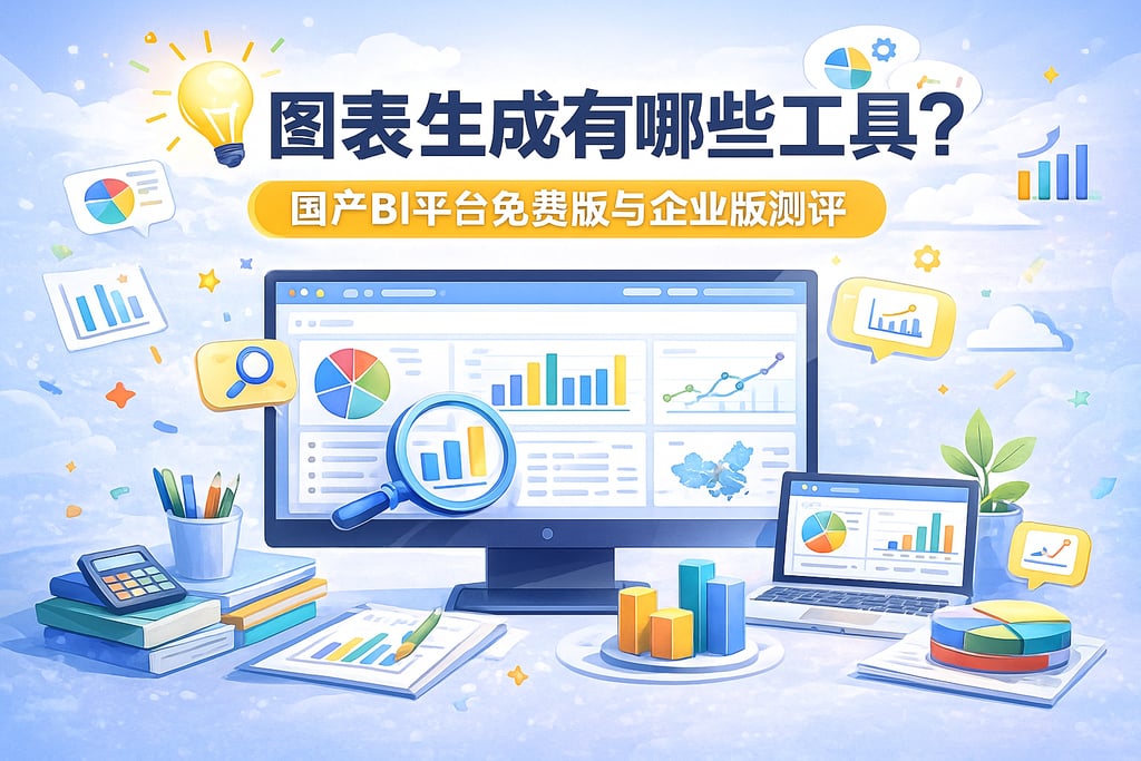图表生成有哪些工具？国产BI平台免费版与企业版测评