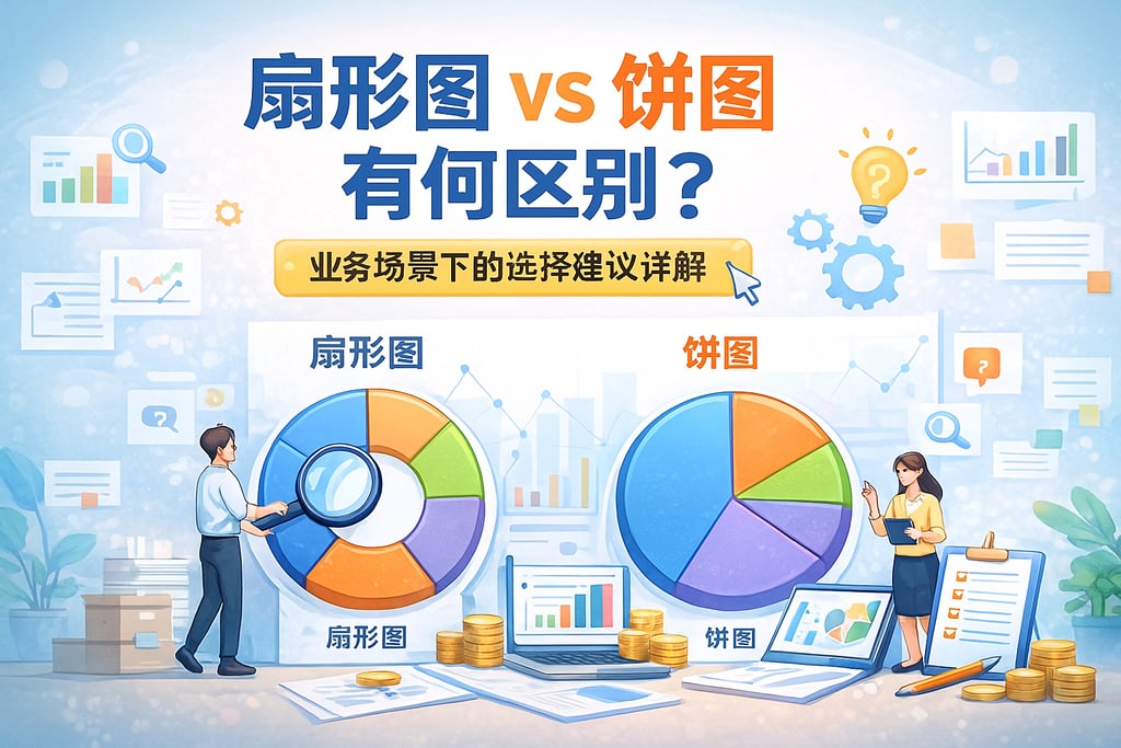 扇形图与饼图有何区别？业务场景下的选择建议详解