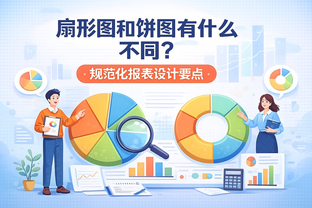 扇形图和饼图有什么不同？规范化报表设计要点