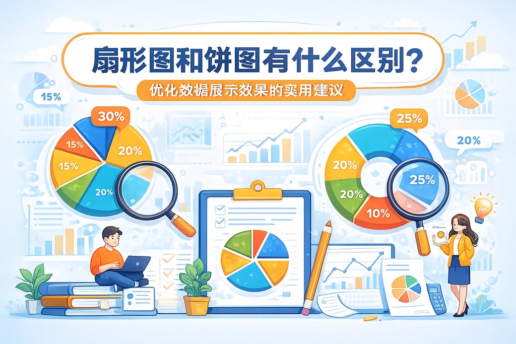 扇形图和饼图有什么区别？优化数据展示效果的实用建议