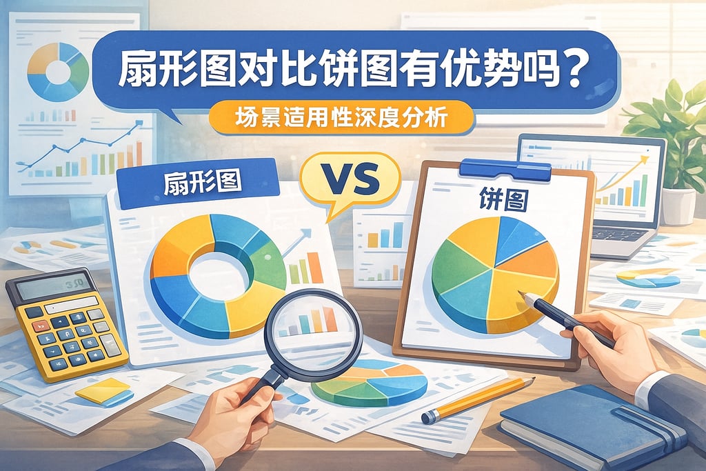 扇形图对比饼图有优势吗？场景适用性深度分析