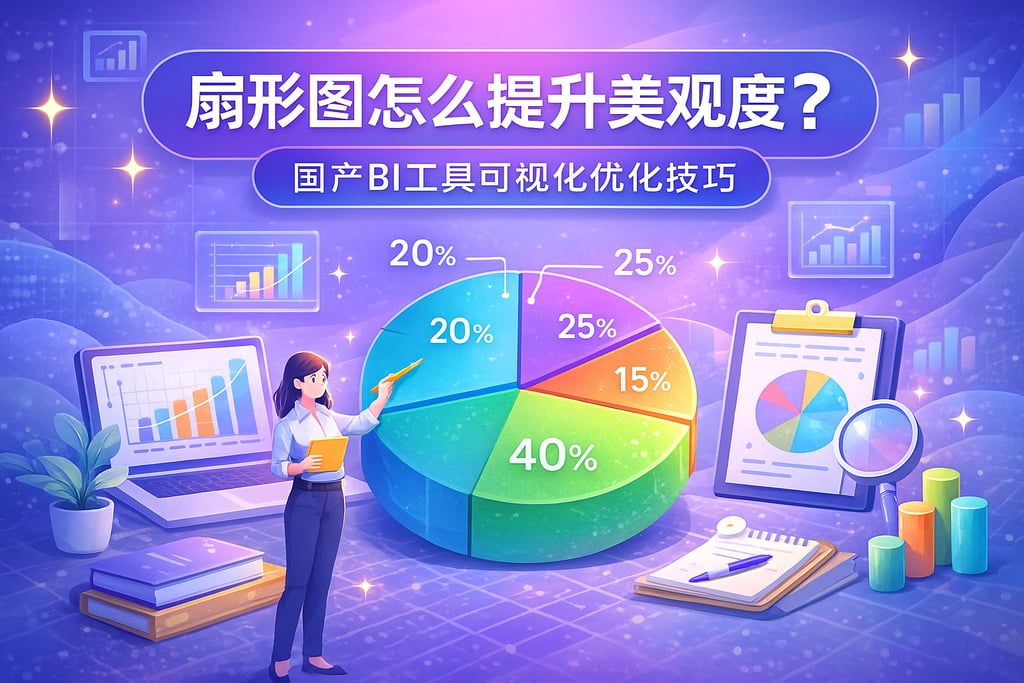 扇形图怎么提升美观度？国产BI工具可视化优化技巧