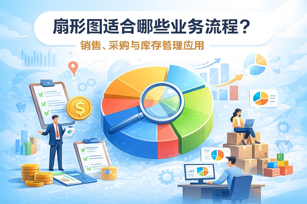 扇形图适合哪些业务流程？销售、采购与库存管理应用