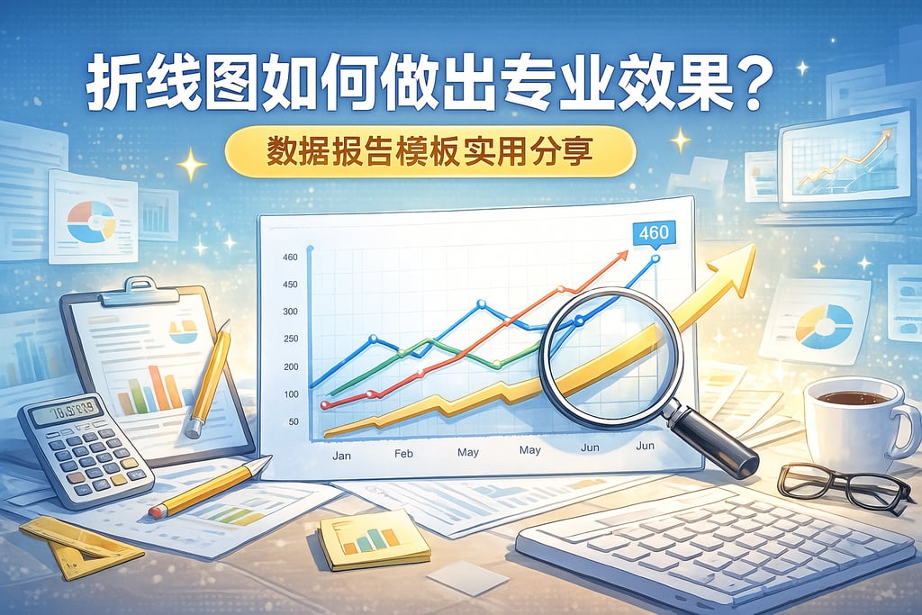 折线图如何做出专业效果？数据报告模板实用分享