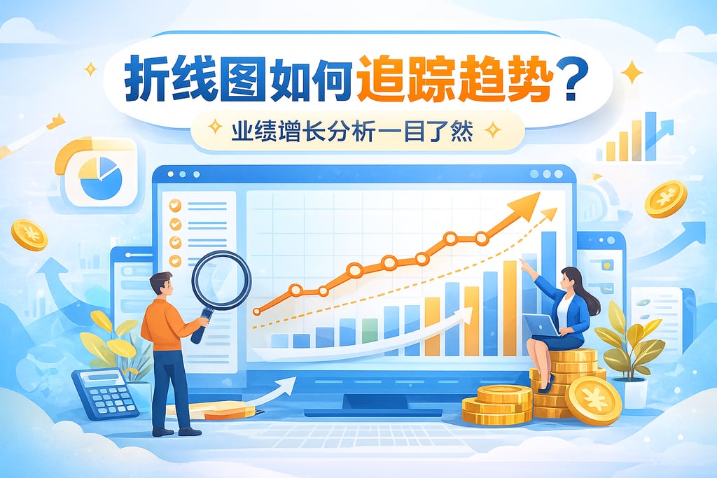 折线图如何追踪趋势？业绩增长分析一目了然