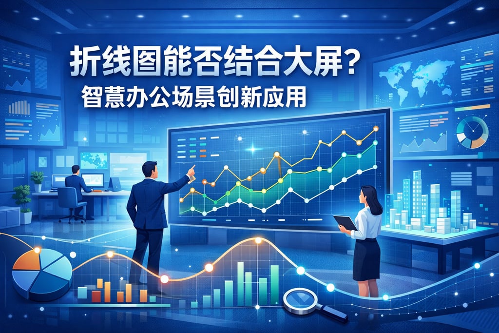 折线图能否结合大屏？智慧办公场景创新应用