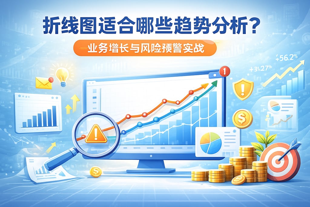 折线图适合哪些趋势分析？业务增长与风险预警实战
