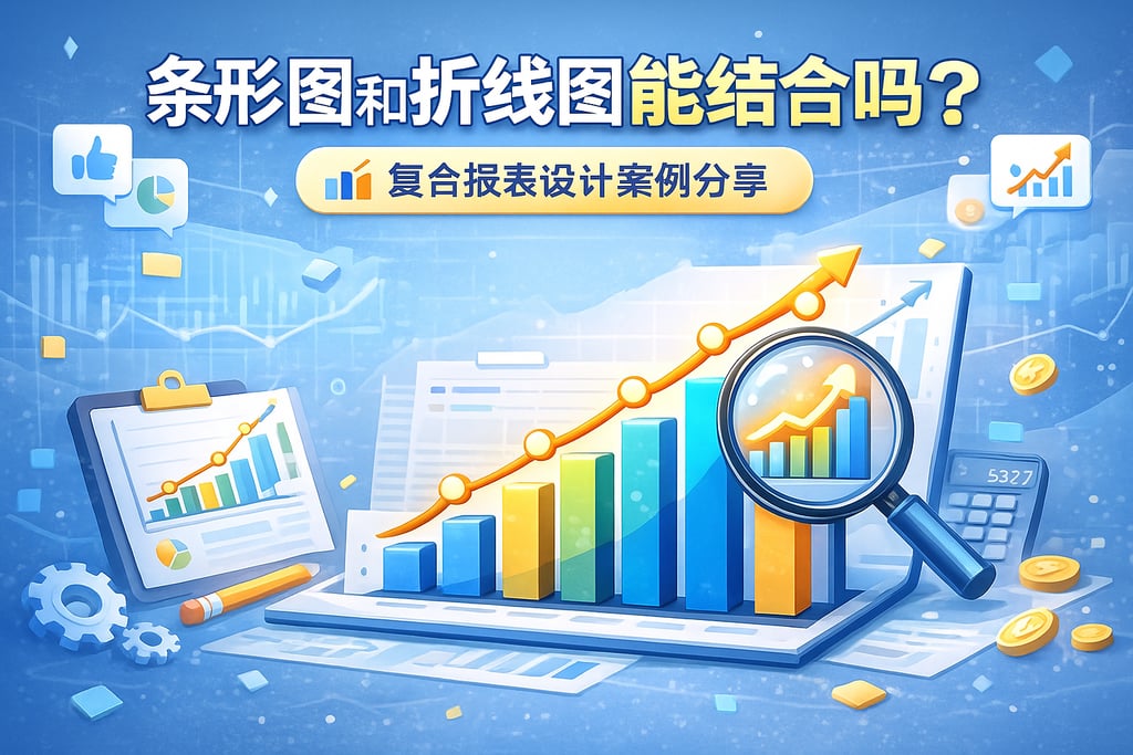 条形图和折线图能结合吗？复合报表设计案例分享