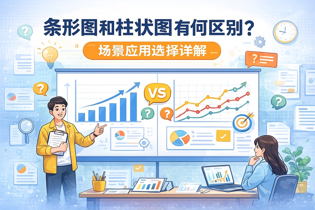 条形图和柱状图有何区别？场景应用选择详解