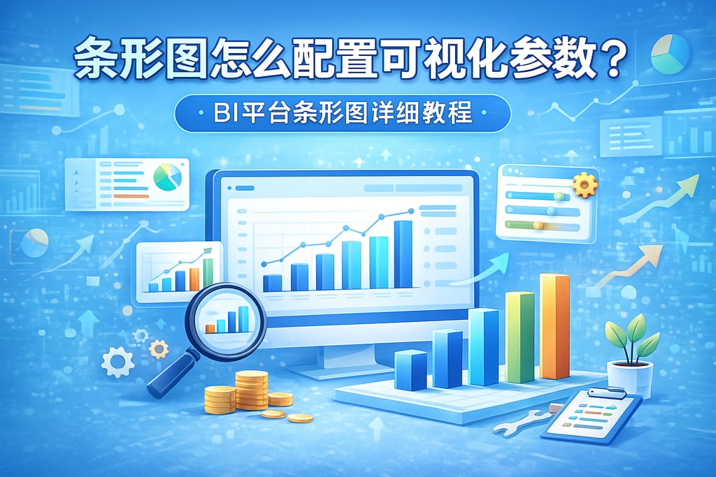 条形图怎么配置可视化参数？BI平台条形图详细教程