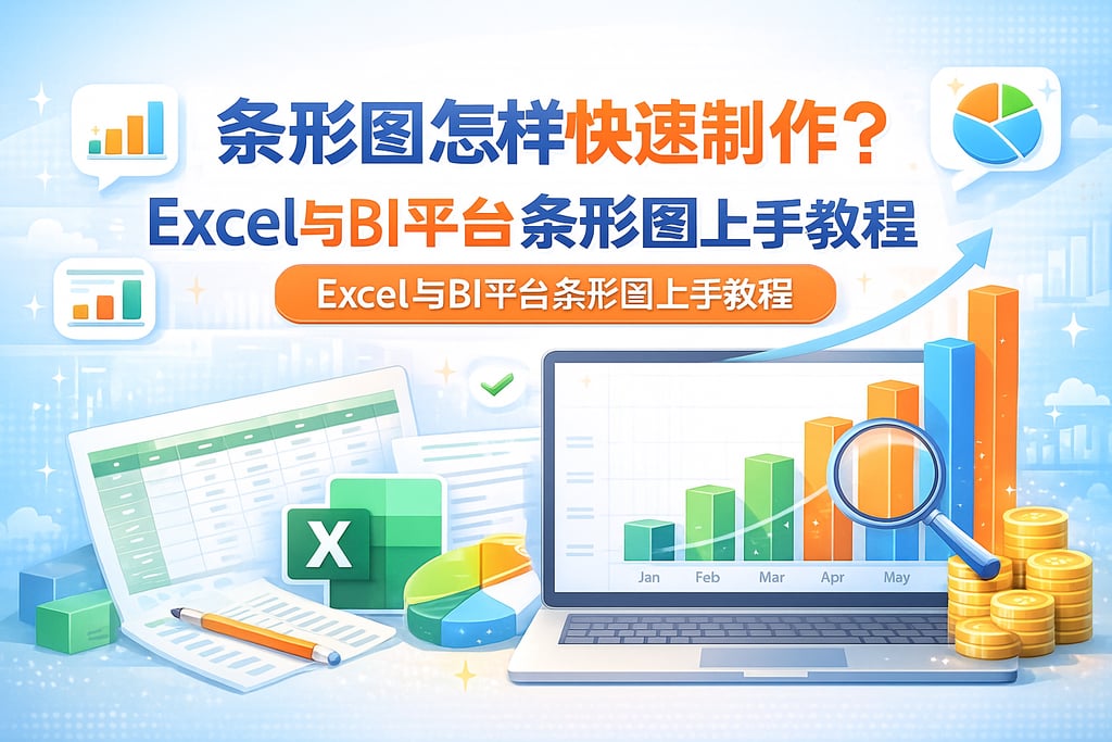 条形图怎样快速制作？Excel与BI平台条形图上手教程