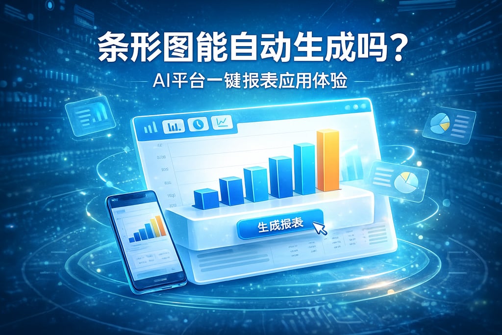 条形图能自动生成吗？AI平台一键报表应用体验